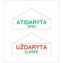 Lentelė ATIDARYTA-UŽDARYTA 30x8cm.