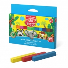 Plastilinas minkštas ArtBerry su Aloe Vera 12 sp. 180gr.