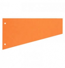 Skirtukai spalvoti 120x230 oranžiniai, trapeciniai, 100vnt. 190g/m HERLITZ