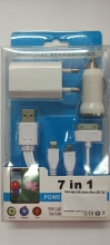Universalus pakrovėjas 3 antgaliais USB, Iphone, Micro USB, Tab, 1 metras