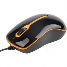 Kompiuterinė pelė su laidu Gembird MUS-U-004-O juoda+oranžinė sp