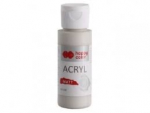 Akriliniai dažai Happy Color 60ml. matinis kremines sp.