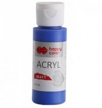 Akriliniai dažai Happy Color 60ml. matinis tamsiai mėlynos sp.