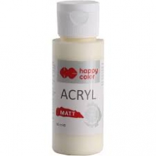 Akriliniai dažai Happy Color 60ml. matinis vanilinės sp.