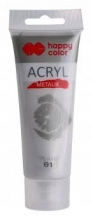 Akriliniai dažai Happy Color 75ml sidabras Nr.81