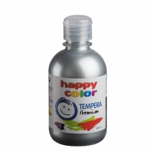 Tempera dažai Happy Color PREMIUM 300ml, sidabriniai 81