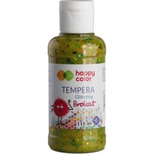 Tempera dažai Happy Color 118ml, su bližgučiais, auksiniai 101