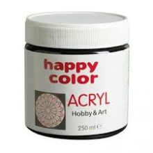Akriliniai dažai Happy Color 250ml juodos sp.