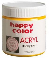 Akrilas Happy Color 250ml geltona sp.