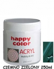 Akrilas Happy Color 250ml tamsiai-žalias 52