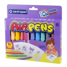 Pučiami flomasteriai AIRPEN PASTEL CENTROPEN, 10 spalvų