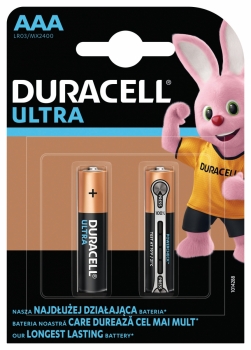 Baterijos DURACELL ULTRA AAA, 2 vnt