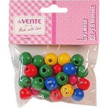 Mediniai karoliukai deVente 13x13mm 25 vnt. įvairių sp.