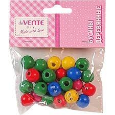 Mediniai karoliukai deVente 13x13mm 25 vnt. įvairių sp.
