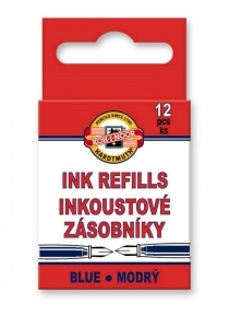 Rašalo kapsulių rinkinys mėlynos sp. 12 vnt. K-I-N