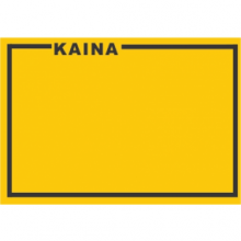 Lipnios etiketės su užrašu KAINA, 25x36mm, oranžinės spalvos.1000etik.