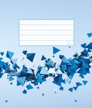 Sąsiuvinis, A5, 24 lapų, 70gsm, linija, su paraštėmis iš abiejų šonų, mėlynos spalvos linijos