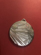 Medalis metalinis Futbolas sidabrinės sp. 5cm