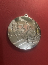 Medalis metalinis Bėgikai sidabrinės sp. 5cm