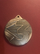 Medalis metalinis 3 bronzinės sp. 5cm