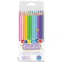 Spalvoti pieštukai 12sp. CARIOCA Pastel