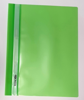 Plastikinis segtuvėlis skaidriu viršeliu A4+.šv žalios spalvos