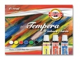 Dažų rinkinys TEMPERA 6 spalvų po 10ml Koh-I-Noor