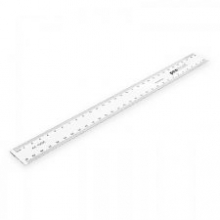 Liniuotė 40cm, skaidri, plastikinė, MF2038 PENWORD