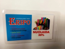 Nuolaidų kortelė 30% ERIPO vienkartinė