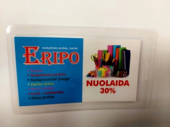 Nuolaidų kortelė 30% ERIPO vienkartinė