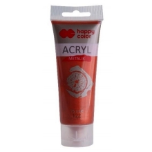 Akriliniai dažai Happy Color 75ml metalikas raudonai auksinis Nr.122