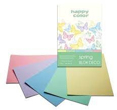 Kartonas A4, 20l. 170g Deco Spring (pastelinų spalvų rink.) Happy Color