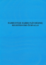 Darbuotojų darbo pažymėjimų registracijos žurnalas A4, 12 lapų