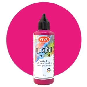 Dažai audiniams Viva Decor 90 ml, rožinė