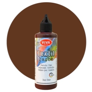 Dažai audiniams Viva Decor 90 ml, ruda