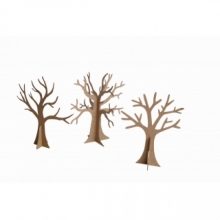 Dekoracija 3D Medžiai 3vnt., tvirto ECO kartono, 18-20 cm