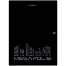 Aplankas-dėklas A4 8mm, su spaustuku EK46018 ErichKrause Megapolis juodas