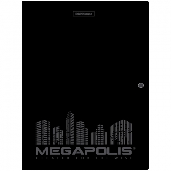Aplankas-dėklas A4 8mm, su spaustuku EK46018 ErichKrause Megapolis juodas