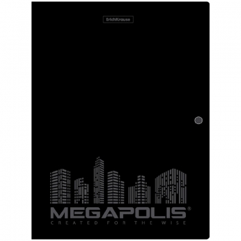 Aplankas-dėklas A4/8mm, su spaustuku EK46018 ErichKrause Megapolis juodas