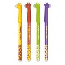 Gelio rašiklis save trinantis Happy Color Žirafa 0,5mm, mėlynas