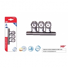 Kanceliariniai segtukai MP 50mm metaliniai 3vnt