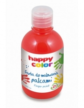 Dažai pirštais dažyti Happy Color 300ml raudoni 2