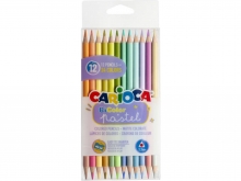 Pieštukai spalvoti dvipusiai CARIOCA Pastel, 12 vnt.
