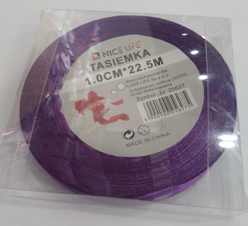 Atlasinė juostelė 10mm x 22,5m violetinė sp.