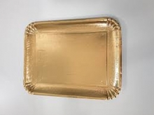 Padėklas kartoninis 34x23,5cm, aukso spalvos, Elite