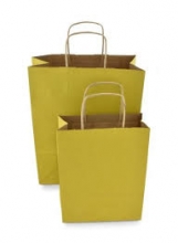 Spalvotas maišelis, popierinis, 180 x 80 x 225 mm, geltonos sp