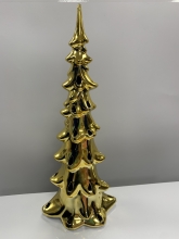 Keramikinė auksinė eglutė 12, 8x23cn, 5x12,5 cm