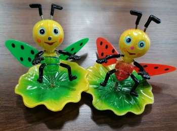 Žaisliukas drugelis linksmas ant pagaliuko