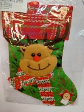 Kalėdinė kojinė su elniuku 17x12cm