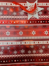 Kalėdinis dovanų maišelis, raudonas 26x32x10cm